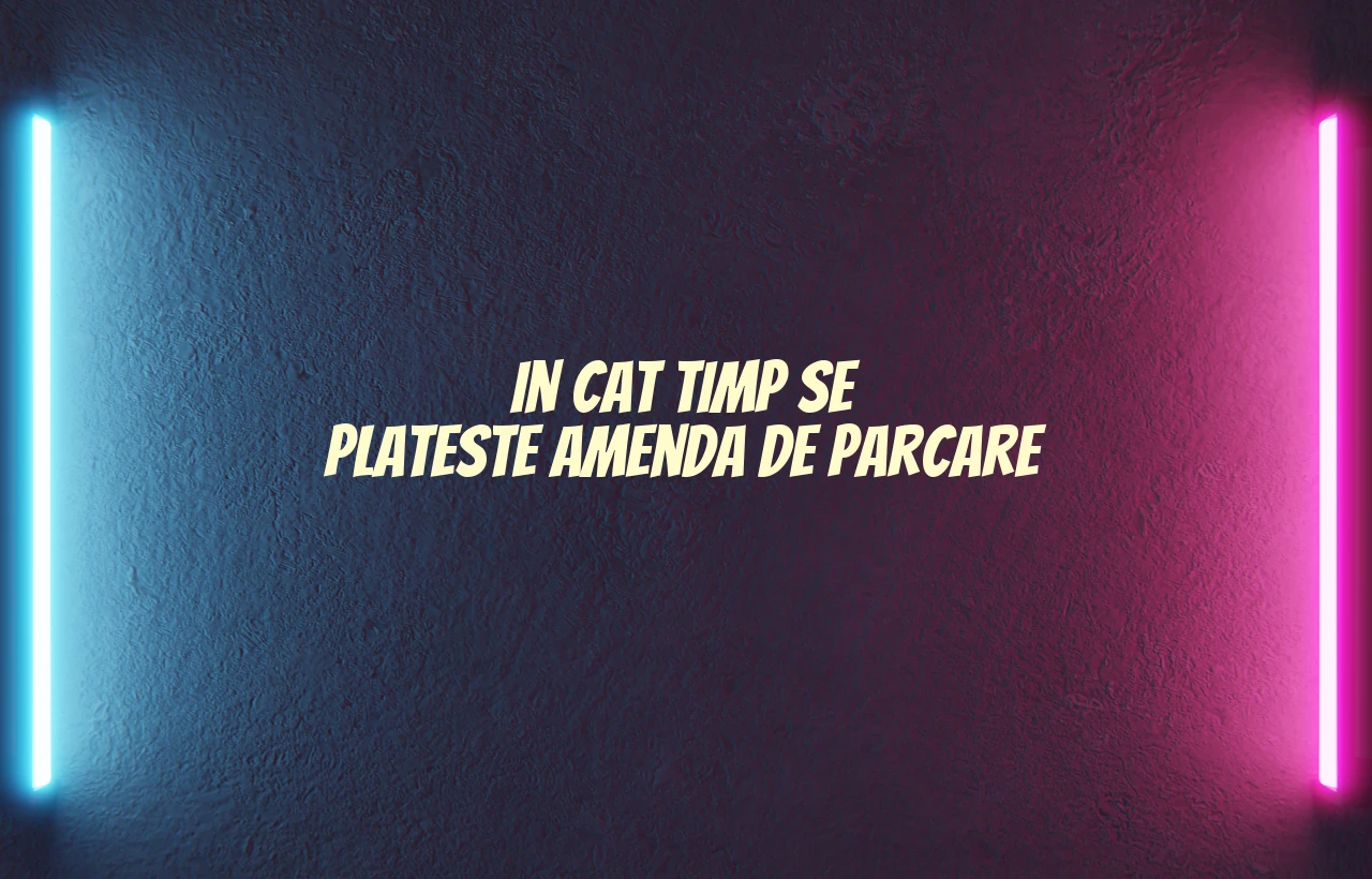 in cat timp se plateste amenda de parcare